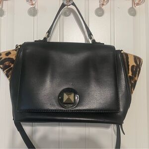 Kate Spade Black and Leopard Satchel